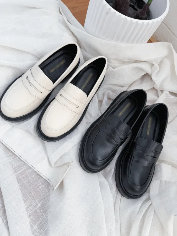 （比小白鞋更好襯) Platform Loafer 厚底樂福鞋/ SH8130