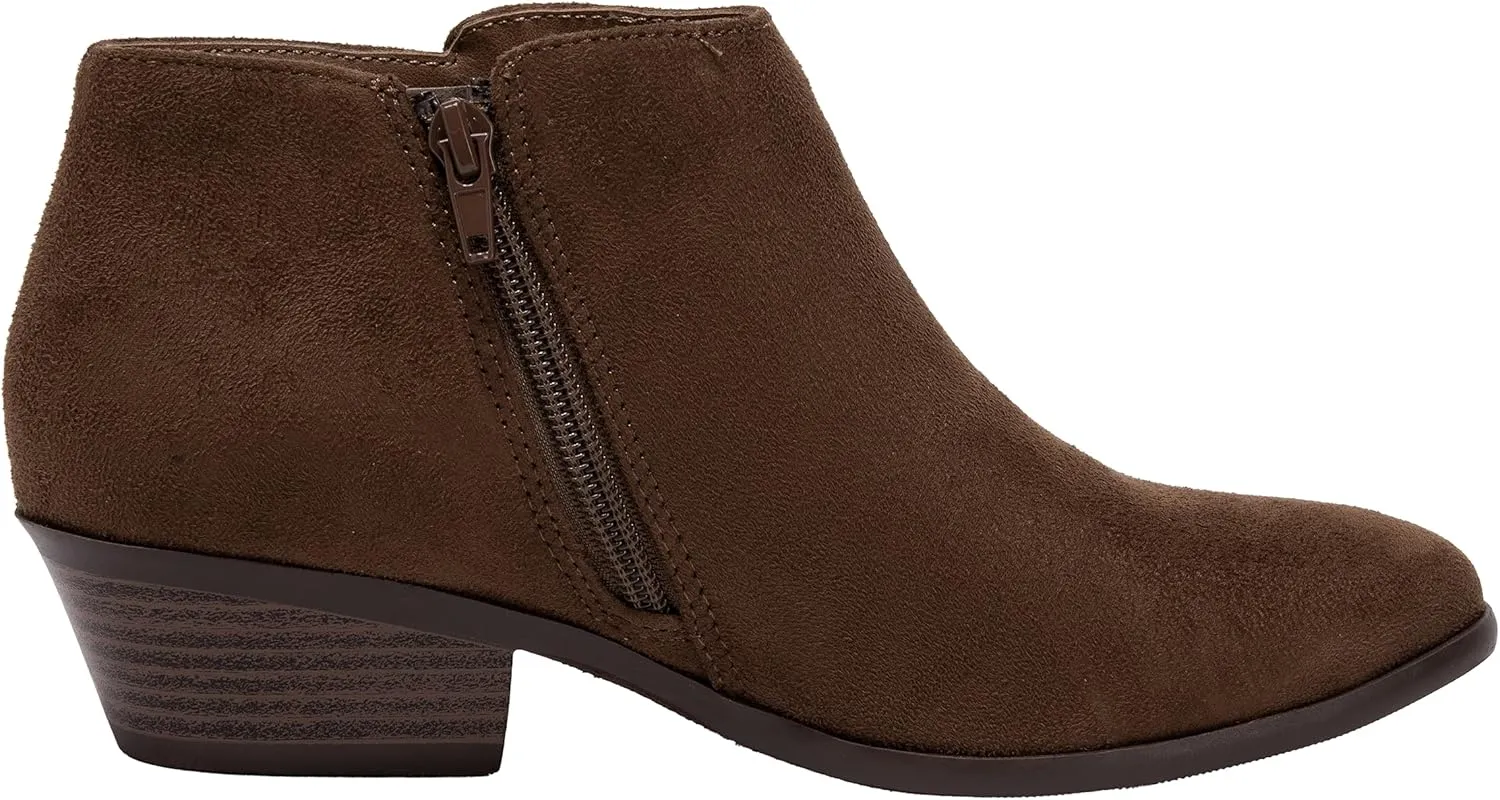 ~ TIFF ~ Women's Ankle Bootie Boot Low 1.5" Heel Side Zipper