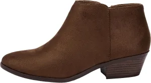 ~ TIFF ~ Women's Ankle Bootie Boot Low 1.5" Heel Side Zipper