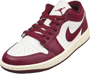 Air Jordan 1 Low Women's Shoes (DC0774-161, White/Sail/Bordeaux) Size 7