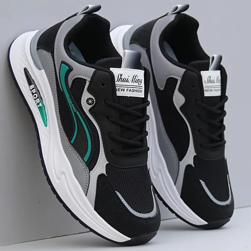 All Seasons Men's Lace Up Comfortable Sneakers Male Outdoor Jogging Hiking Shoes Breathable Non Slip Sports Shoes