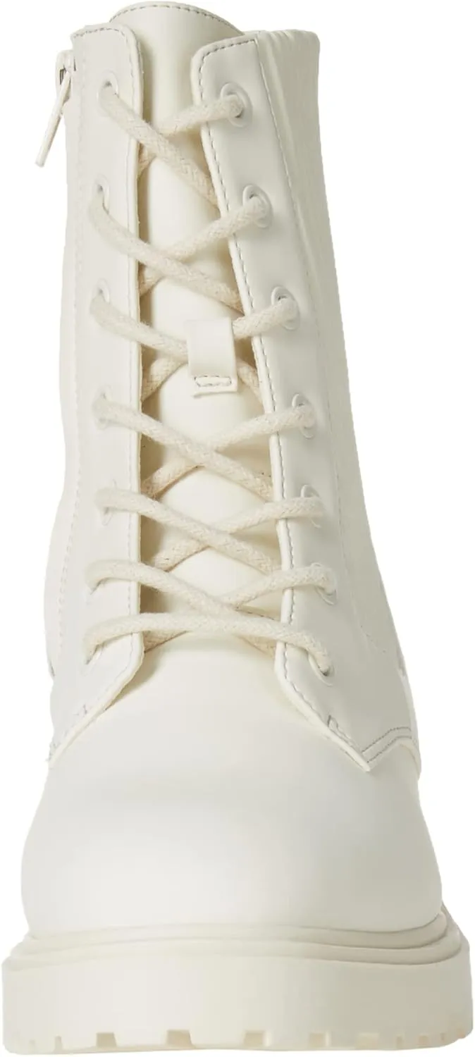 Amazon Essentials Women's Rubberized Combat Boot with Chunky Outsole