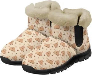 Ankle Boots for Women Waterproof Insulated Warm Fur Lined Snow Boot Winter Outdoor Anti-Slip Lightweight Walking Hiking Booties Shoes