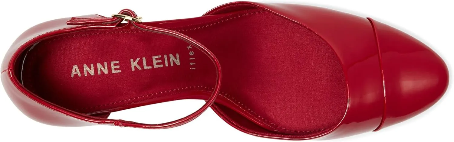 Anne Klein Womens Pearle Toe Cap Ankle Strap Pumps