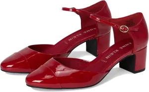 Anne Klein Womens Pearle Toe Cap Ankle Strap Pumps