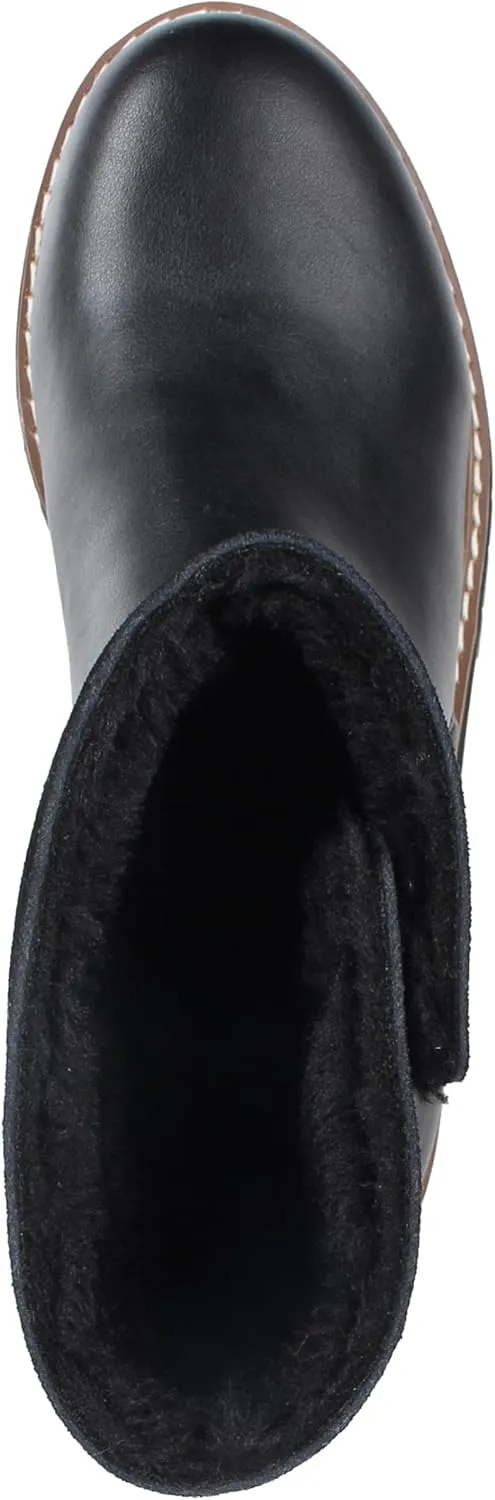 AQUA DIVA Shilo Waterproof Boot Leather Boot for Women Lug Sole Chunky Inside Zipper Warm Boot