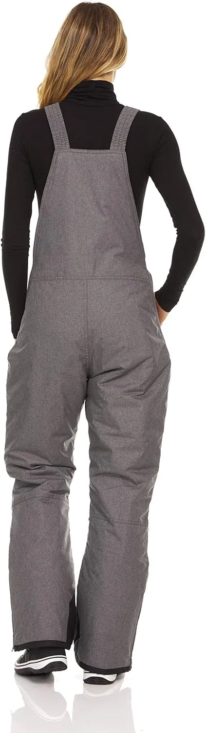 Arctic Quest Womens Ski Snow Bibs Pants Insulated Water Resistant Overalls Snowboarding Winter Waterproof Pants Women