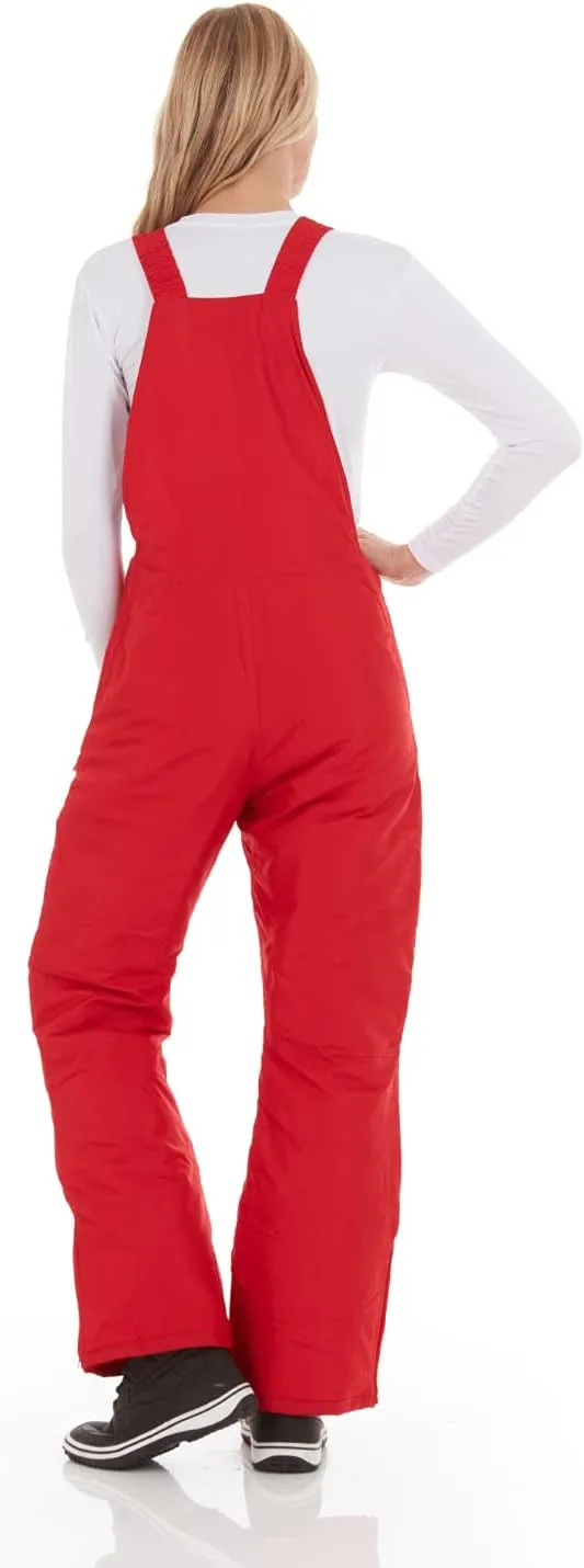 Arctic Quest Womens Ski Snow Bibs Pants Insulated Water Resistant Overalls Snowboarding Winter Waterproof Pants Women