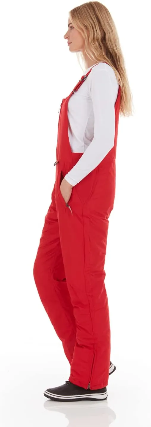 Arctic Quest Womens Ski Snow Bibs Pants Insulated Water Resistant Overalls Snowboarding Winter Waterproof Pants Women