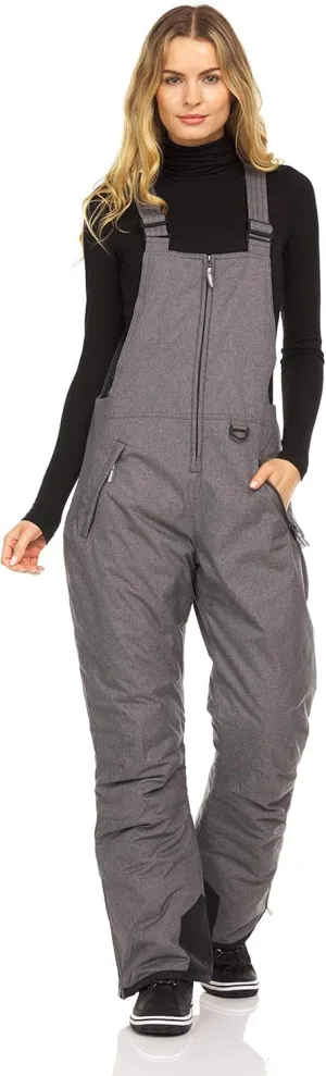Arctic Quest Womens Ski Snow Bibs Pants Insulated Water Resistant Overalls Snowboarding Winter Waterproof Pants Women