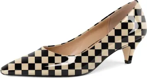 AUMOTED Women's Shoes Low Heels Square Toe Kitten Heel Daily Pumps 2 Inch Dressy Shoes