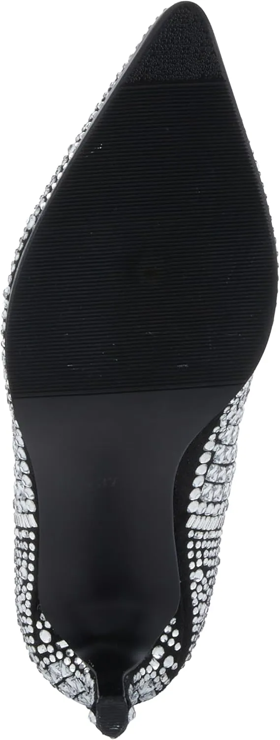 Azura Women's LUCENT Fashion Ankle Booties with Crystal Embellishments, Side Zipper, and Low Heel