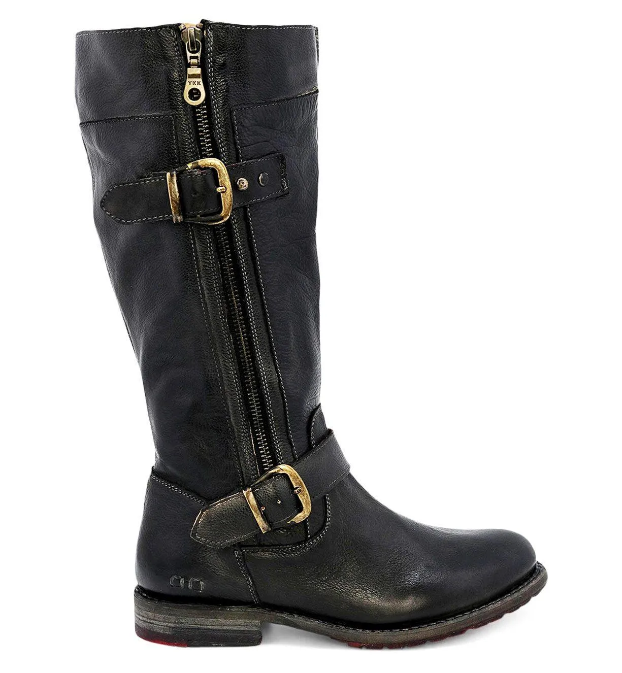 Bed Stu Women's Gogo Lug Black Rustic Leather Wide Calf Fashion Boots F321017-BKRS