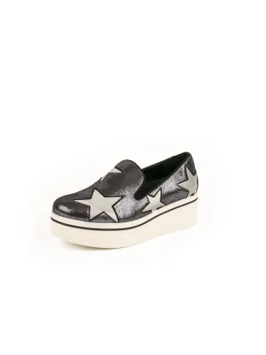 Binx Star Glitter Platform Loafer - Silver / Gray