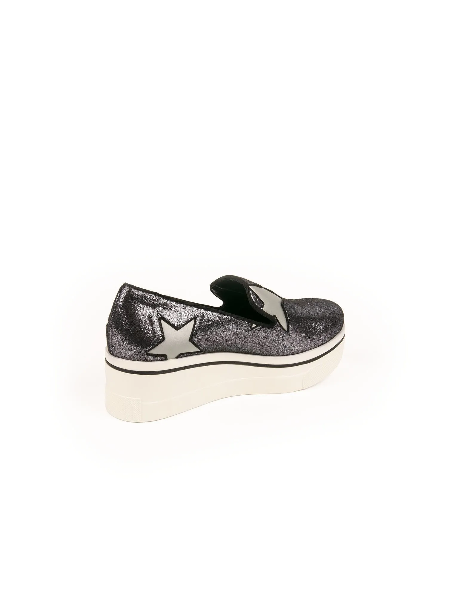 Binx Star Glitter Platform Loafer - Silver / Gray