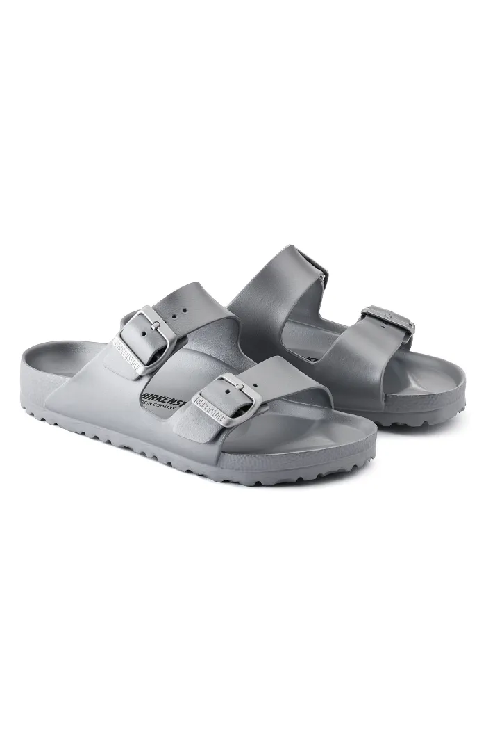 Birkenstock Arizona Essentials EVA Narrow Width in Metallic Silver
