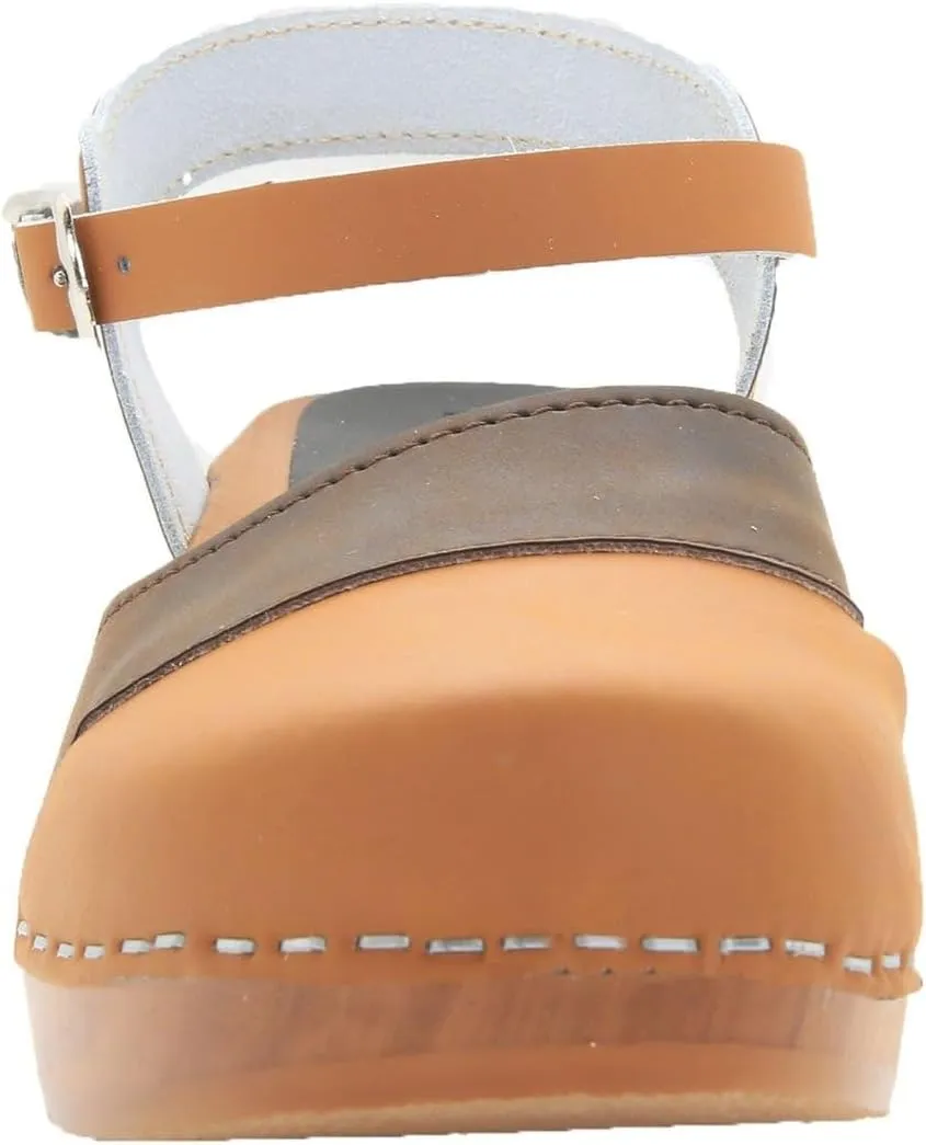 BJORK Swedish Comfort Mila Low-Heel Wooden Clogs