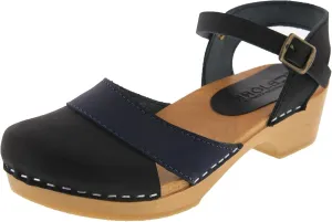 BJORK Swedish Comfort Mila Low-Heel Wooden Clogs