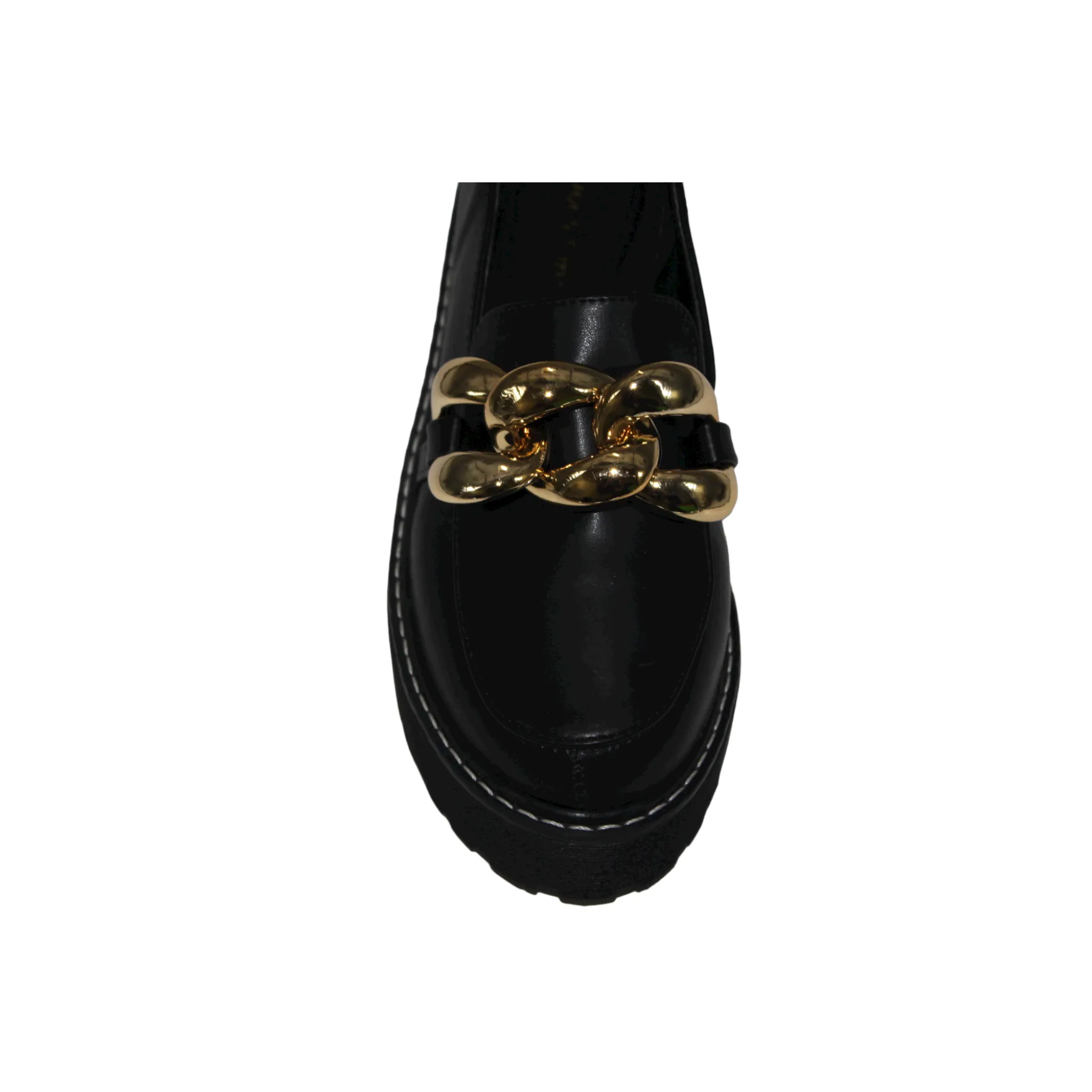 Black Lug Sole Platform Loafer