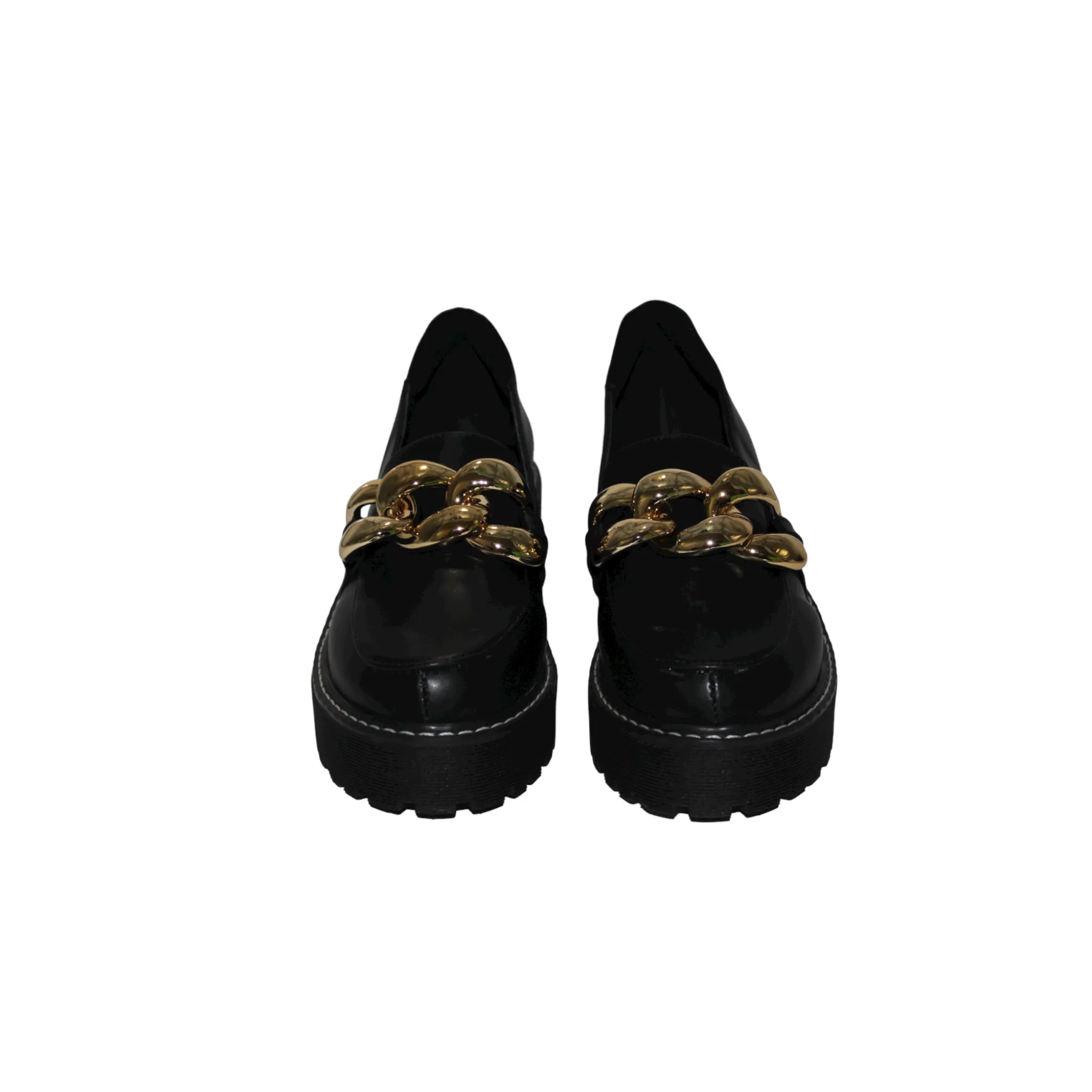 Black Lug Sole Platform Loafer