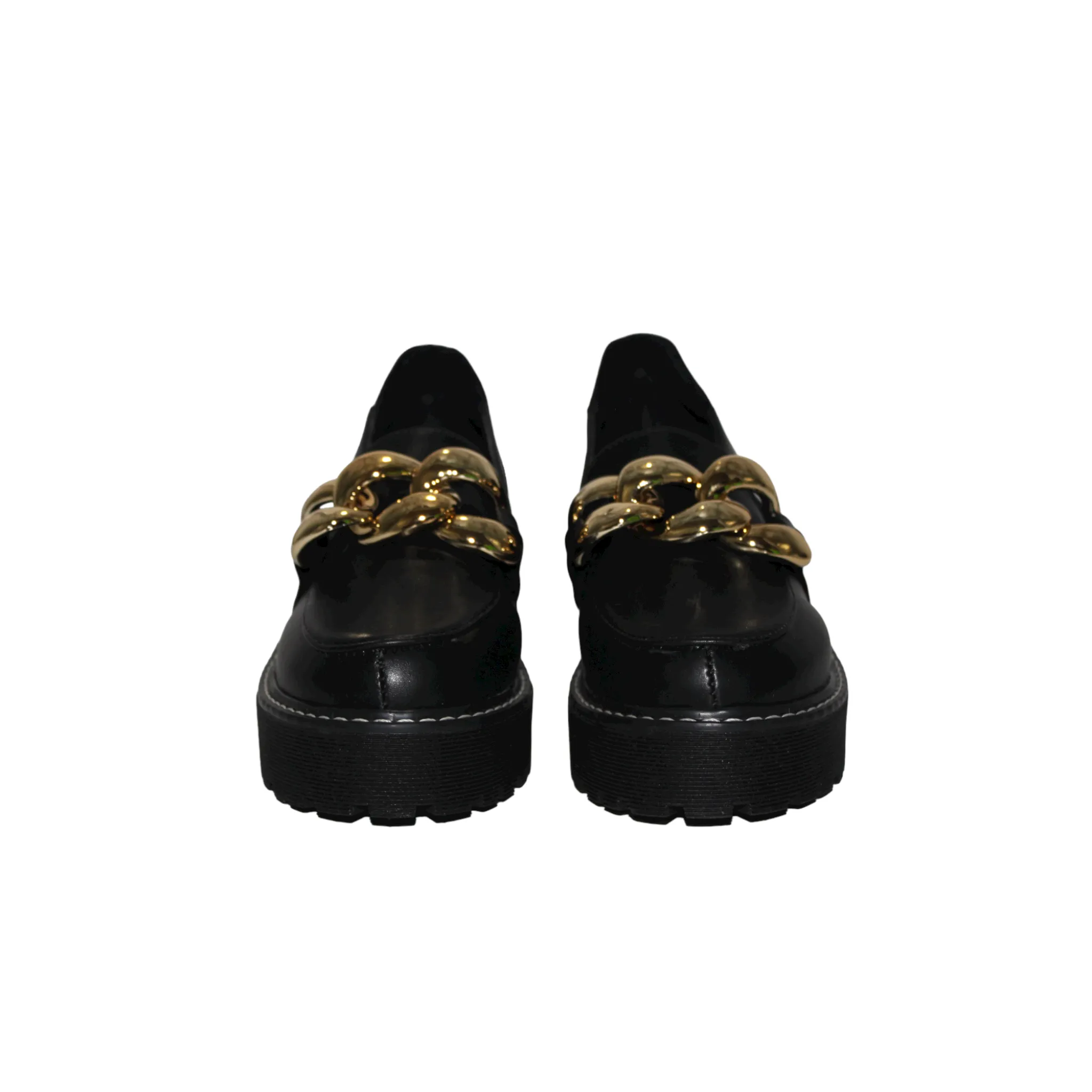 Black Lug Sole Platform Loafer