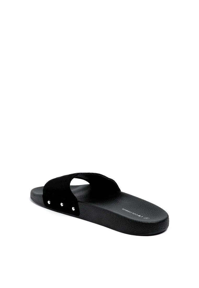 Black Velvet Sandal