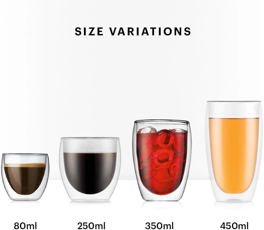 Bodum Pavina Double Wall Espresso/Shot Glass - Set of 2