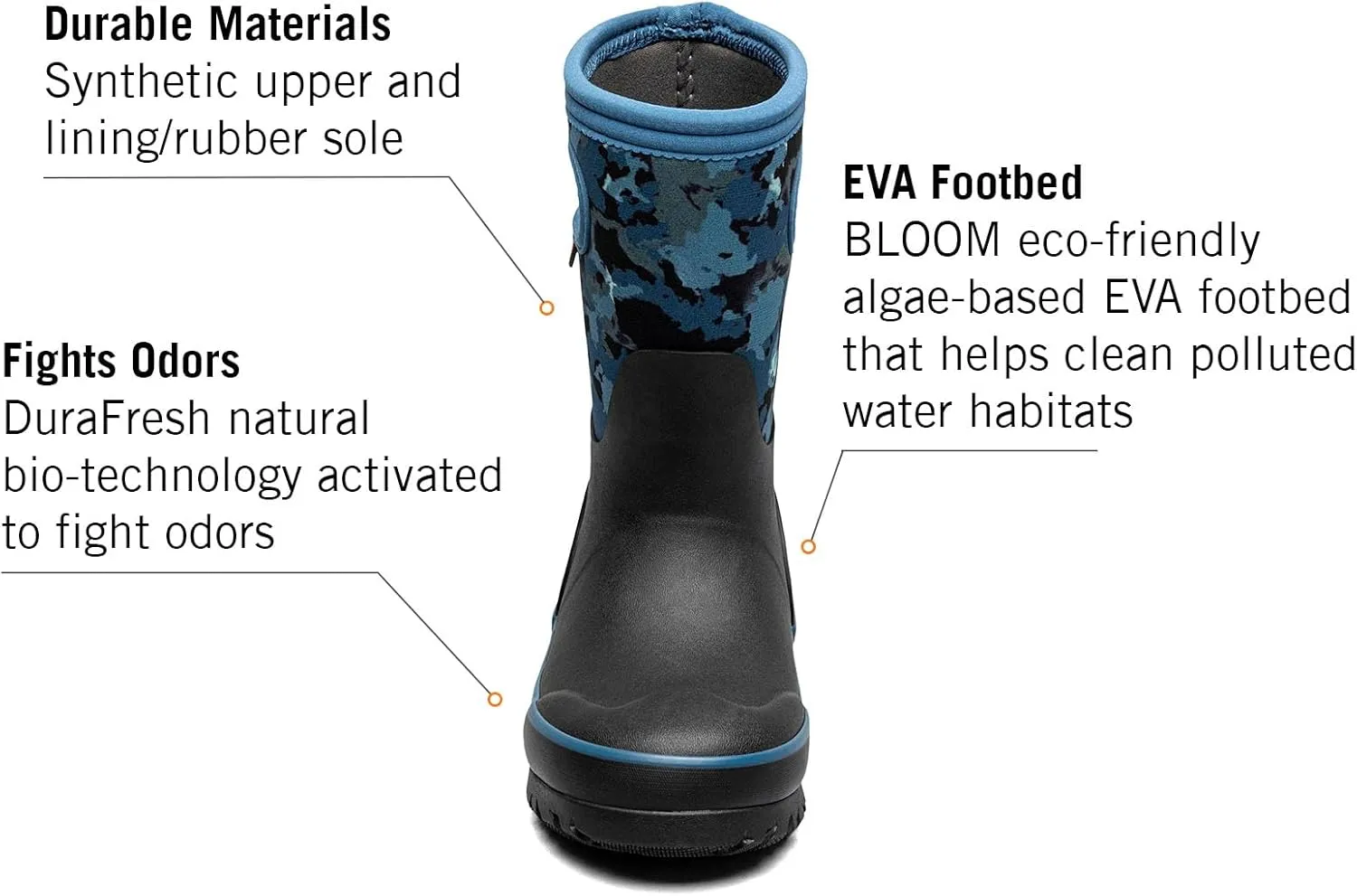 BOGS Grasp Kids Waterproof Insulated All Weather Rain Boots Mud Boots I For Snow, Rain, Winter, Mud and Cold Weather for Toddlers, Girls, Boys, Unisex