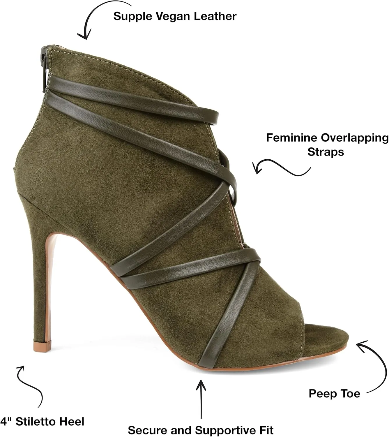 Brinley Co. Womens Center Cutout Bootie