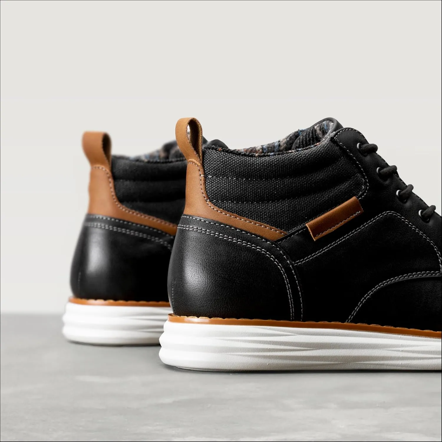 Bruno Marc Men's Mid Top Chukka Sneaker Lace Up Dress Boot