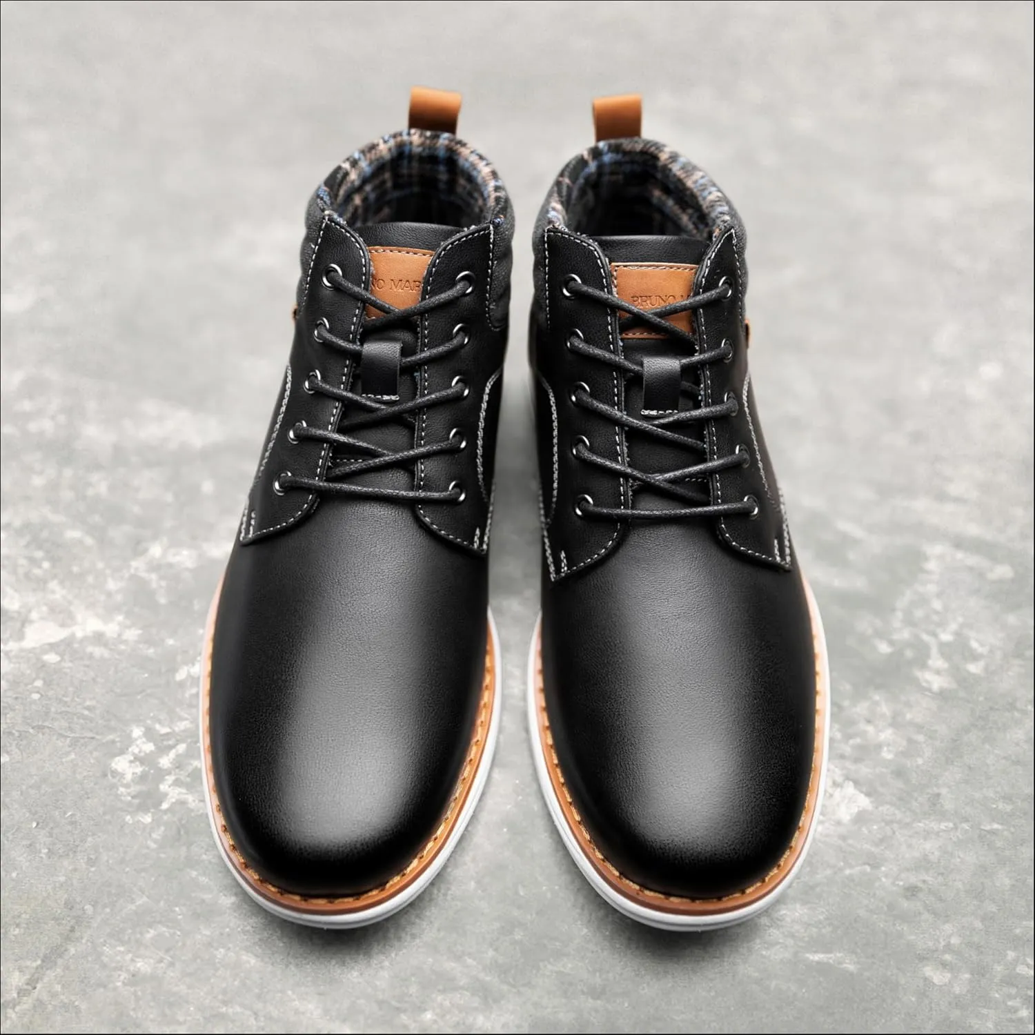Bruno Marc Men's Mid Top Chukka Sneaker Lace Up Dress Boot