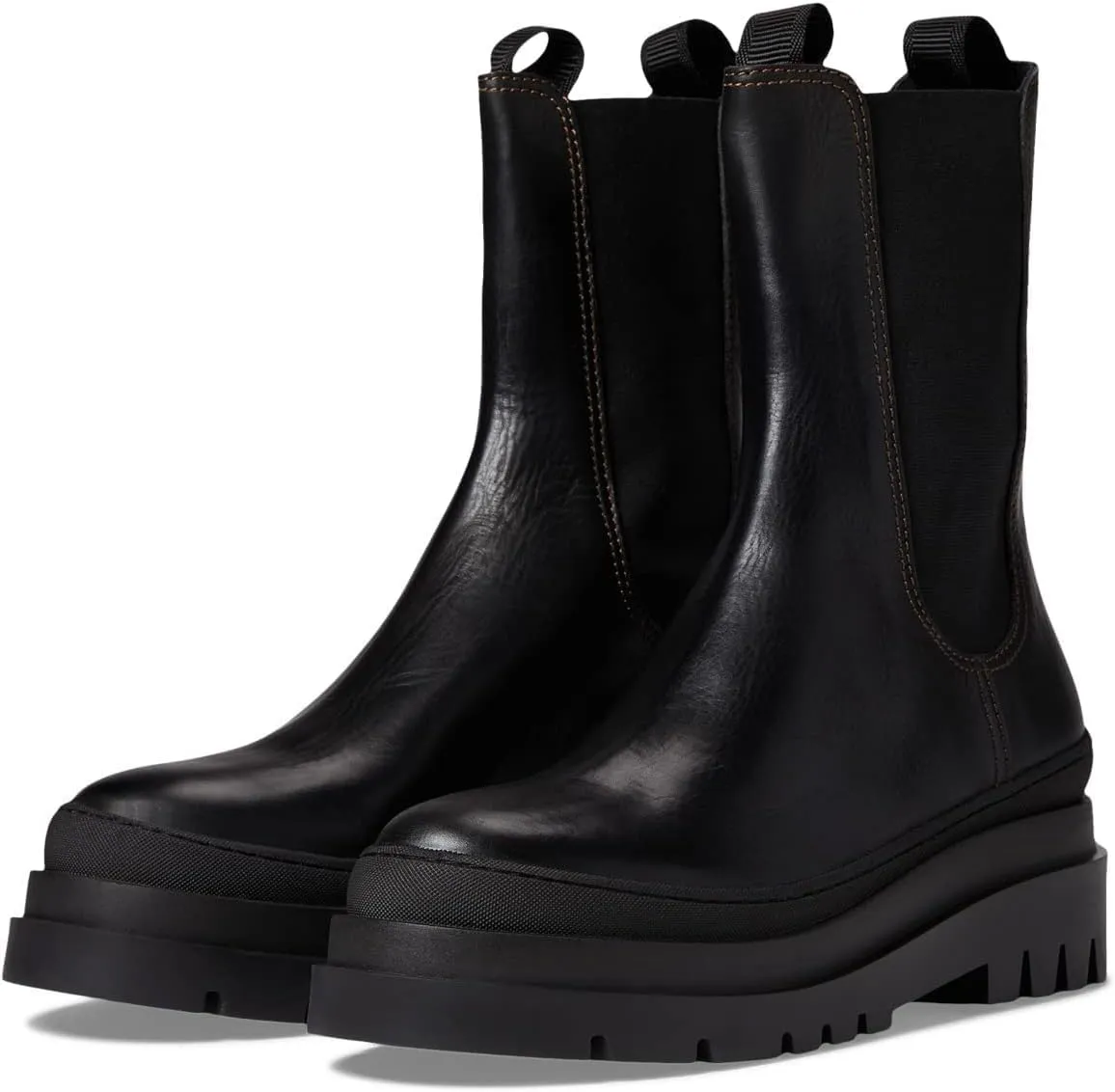 Carlota Black Chunky Lug Boot