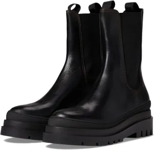 Carlota Black Chunky Lug Boot