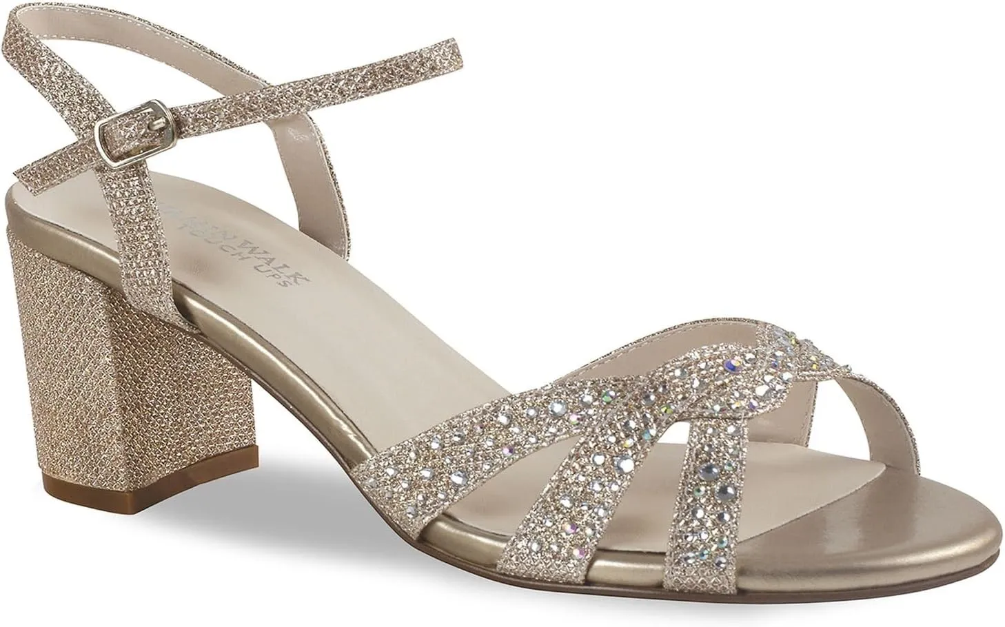 Champagne Low Heel Prom Shoes by Ivy