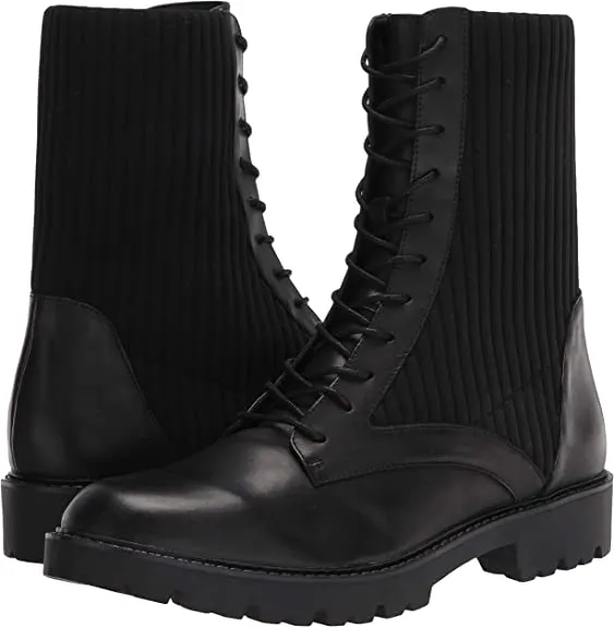 Charles David Women's Lace up Fashion Boot, Black, 7