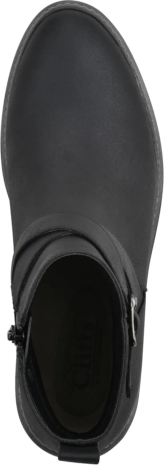 CLIFFS BY WHITE MOUNTAIN Women's Shoes Elie Stacked Heel Ankle Bootie