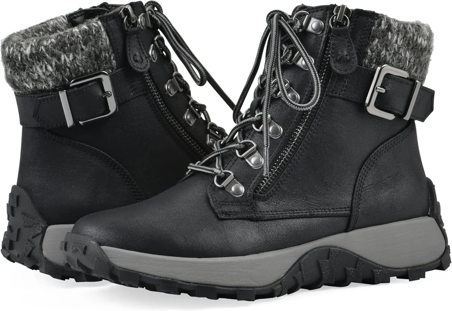 CLIFFS BY WHITE MOUNTAIN Women's Tracking Cushioned Lace-Up City Hiker Sneaker Boot