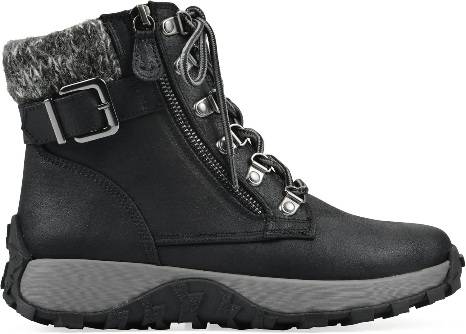 CLIFFS BY WHITE MOUNTAIN Women's Tracking Cushioned Lace-Up City Hiker Sneaker Boot