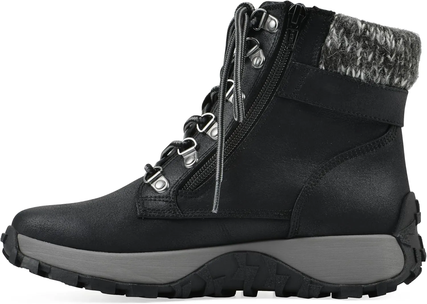 CLIFFS BY WHITE MOUNTAIN Women's Tracking Cushioned Lace-Up City Hiker Sneaker Boot