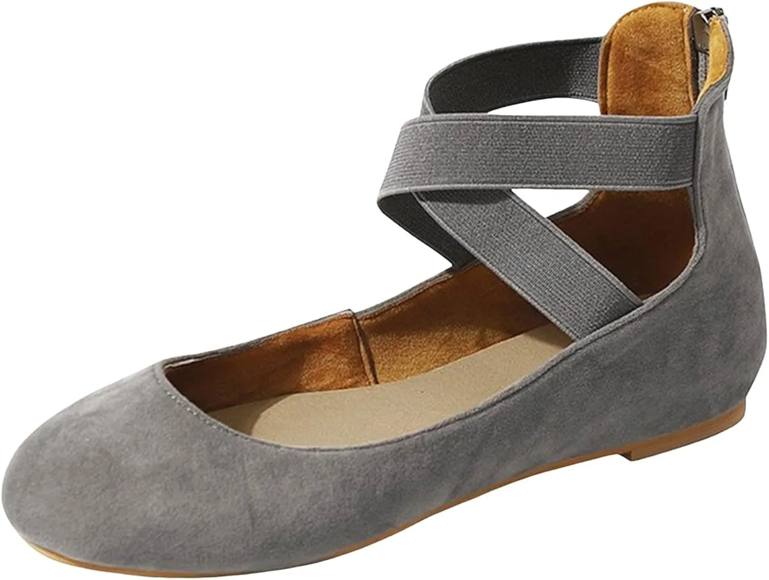 Comfotable Casual Shoes Round Toe Women Comfortable Mary Jane Ballet with Elastic Strap Casual Shoes for Women