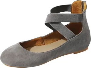 Comfotable Casual Shoes Round Toe Women Comfortable Mary Jane Ballet with Elastic Strap Casual Shoes for Women