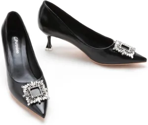C.Paravano Women's Pumps I Pointed Toe Kitten Heel I Closed Toe Dress Pump I Comfortable Wedding Shoes
