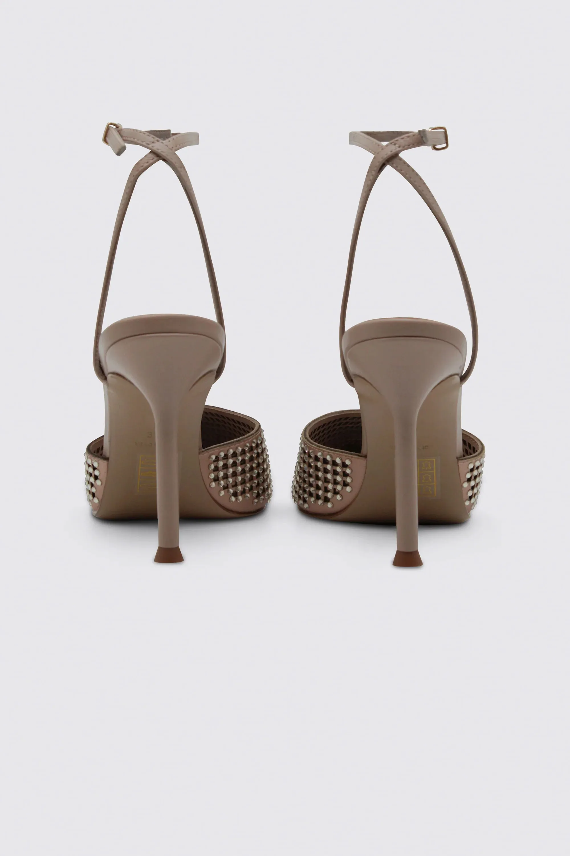 Crystal Embellished Strap Heel
