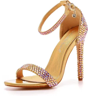 Crystal Queen Full Pearls Heels Sandals Stiletto Heels Peep Toe High Heel Sandals Pump Shoes For Bride Wedding Party Evening