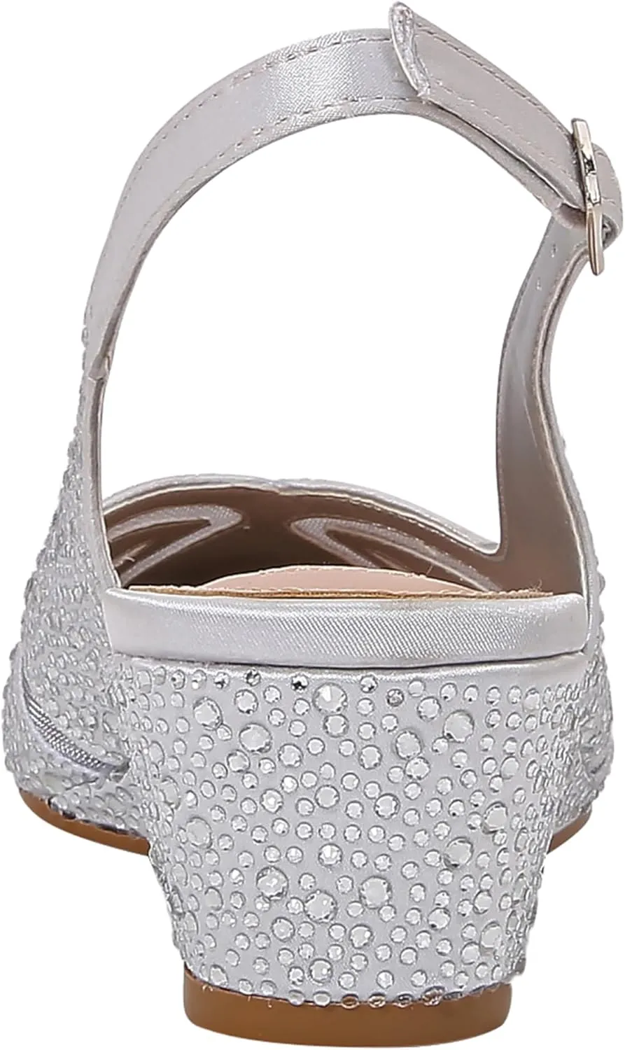 DANIELA Rhinestone Wedge Slingback