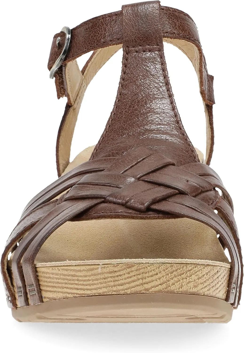 Dansko Tia Fisherman Wedge Sandal for Women - Contoured Footbed for All-Day Comfort and Support – Adjustable Hook & Loop Straps with Buckle Detail