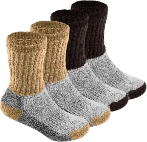 Debra Weitzner Kids Thermal Socks - Boys & Girls Warm Winter Boot Socks 2 Pack Insulated