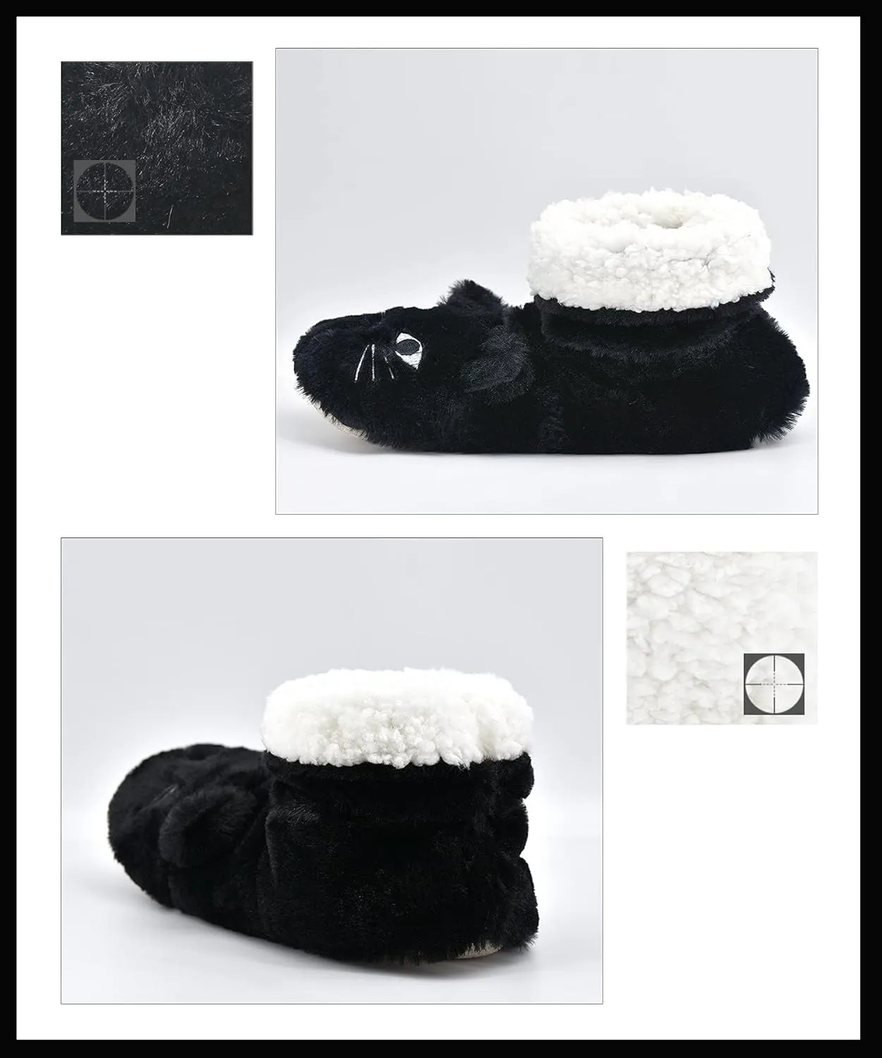 DICUIRD Animal Slipper Socks with Grippers for Women,Winter Cozy&Comfy Boot Slippers for Women