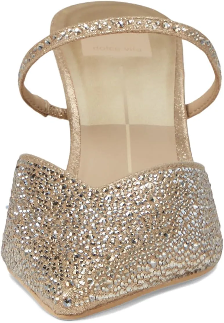 Dolce Vita Women's Kanika Crystal Pointed Toe Heels