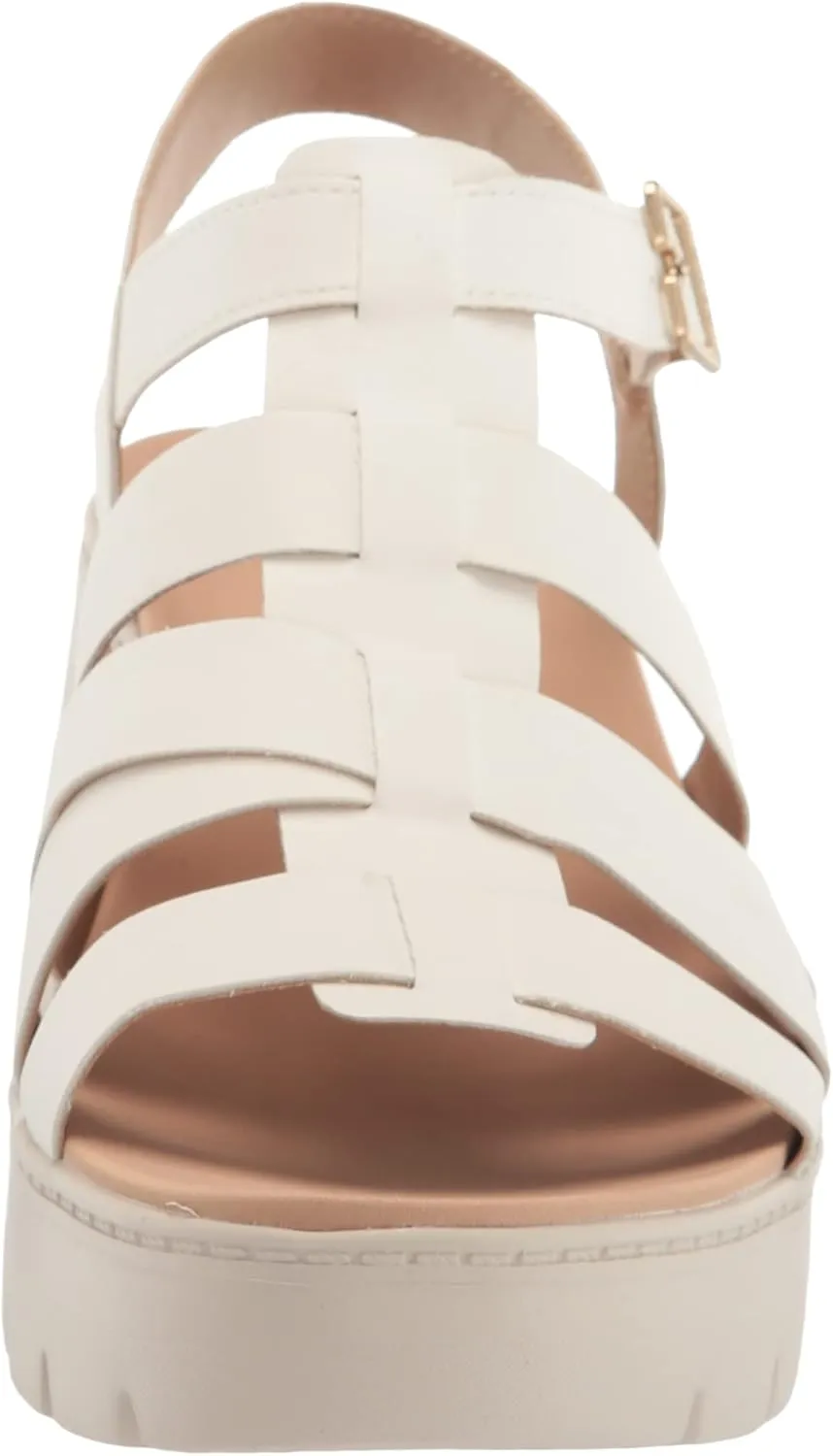 Dr. Scholl's Shoes Women's Check It Out Platform Wedge Fisherman Sandal